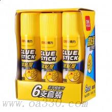 得力6370固體膠 白膠棒白色膠水手工膠棒粘膠學(xué)生膠棒 6支/盒