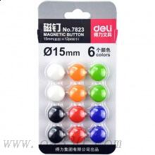 得力7823磁釘φ15mm(混色)(12個(gè)/卡)