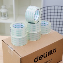 得力30325封箱膠帶60mm×100y×50um(6卷/筒)(高透)