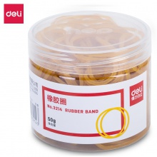得力3215橡膠圈(黃)(100g/筒)
