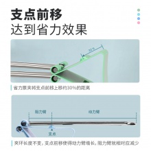 得力8552S省力票夾2#(混)(24只/筒)