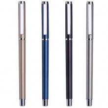 得力S82-01中性筆0.5mm子彈頭(金屬藍)