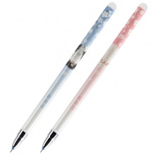 得力A515可擦中性筆0.5mm全針管(晶藍(lán))(支)