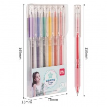 得力A125彩色中性筆0.5mm全針管(混)