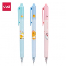 得力A457KAKAO臻順滑按動中性筆0.5mm子彈頭(黑)(支