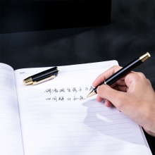 得力S158寶珠筆套裝0.5mm子彈頭(亮黑)(1支/盒)