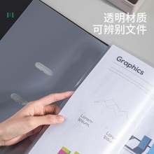 得力5712_11孔資料袋(透明)(100只/包)