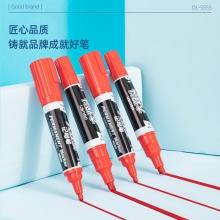 得力S555大雙頭記號筆(紅)(支)