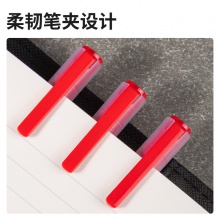 得力A566學(xué)生大容量中性筆0.5mm子彈頭(紅)(支)