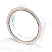 得力30403棉紙雙面膠帶24mm×10y×80um(白)(12卷/袋)