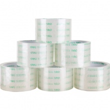 得力30321封箱膠帶60mm×40y×50um(6卷/筒)(高透)