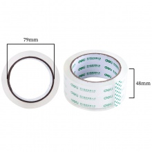 得力30312封箱膠帶48mm×60Y×50um(2卷/套)(高透)