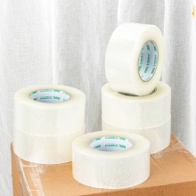 得力30278封箱膠帶55mm×200y×50um(6卷/筒)(普透)