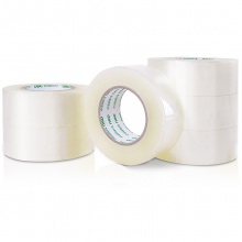 得力30208封箱膠帶48mm×200y×50um(6卷/筒)(普透)