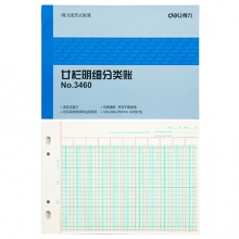 得力3460廿欄明細(xì)分類賬(藍(lán))-100頁-16K(本)