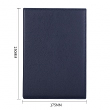得力3326高級記事本-160張-16K-250mm×175mm(藍(lán)）