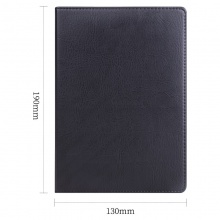 得力7902皮面筆記本(黑)-80頁-32K(本)
