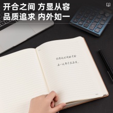 得力7920皮面筆記本-160張-16K-250mm×175mm(棕色)