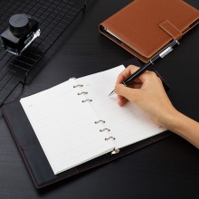 得力3307皮面本-8.5in-210×145mm-80張(棕)