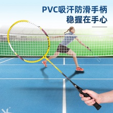 安格耐特F2103羽毛球拍(藍+黃)(2支/副)(帶三球)