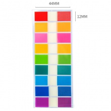 得力25908夾片式指示標(biāo)貼12x×44mm9條×20張(混色)(包)