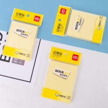 得力7734記事貼(淡黃)76×101mm(包)