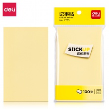 得力7735記事貼(淡黃)76×126mm(包)
