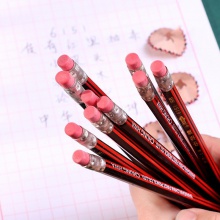  中華 6151 HB經(jīng)典紅黑抽條學(xué)生書寫鉛筆六角12支/盒