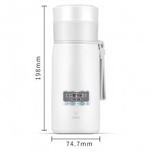 得力6146保溫杯(深灰)360ml304不銹鋼 子彈頭