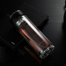 得力8977玻璃杯(黑)220ml蓋子鋅合金氧化