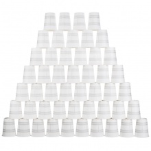 得力19200紙杯(白色)250ml50只280g太陽紙＋18gPE膜