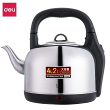 得力85611大容量電熱水壺(4.2L)(本色)