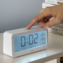 得力8826多功能電子鐘(白色)(只)